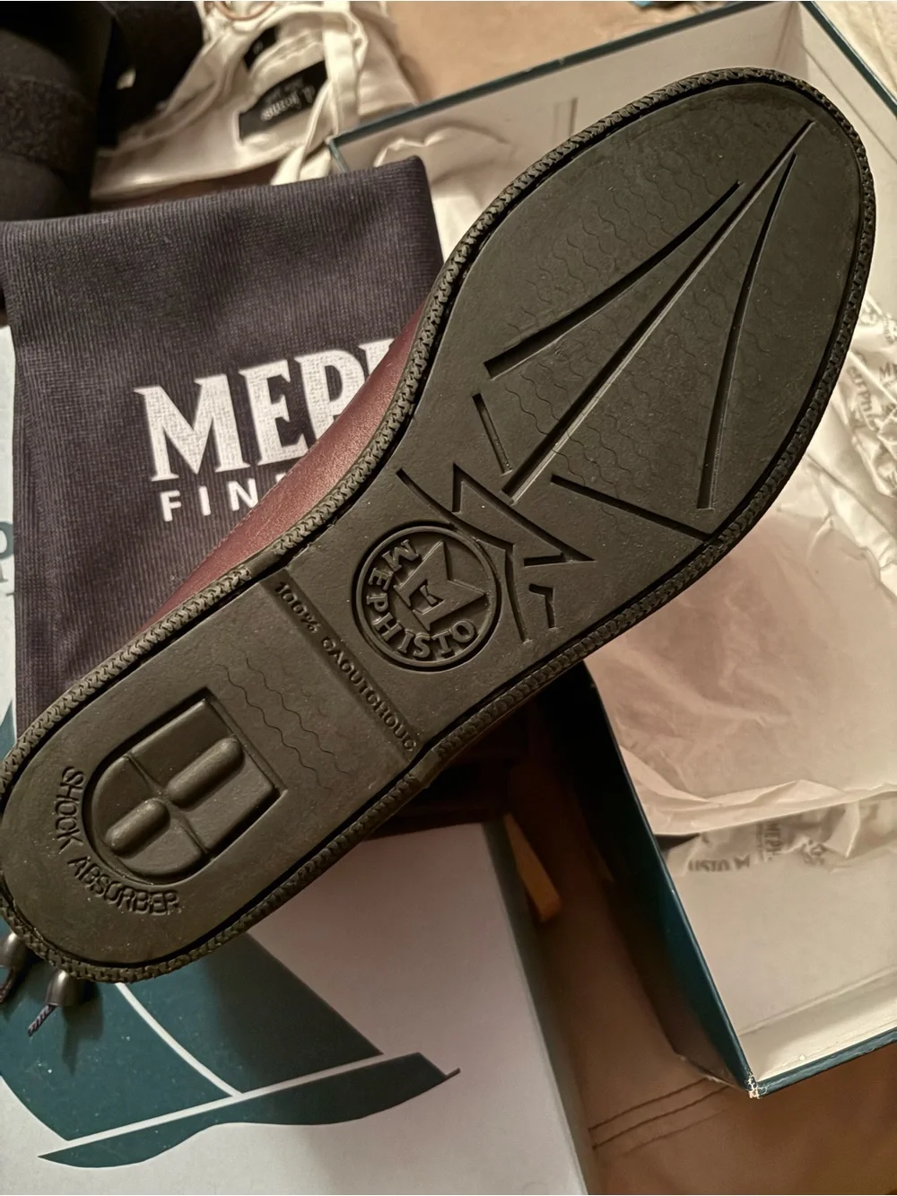 Mephisto Surf N Deck Shoes New in Box Brown/Wine men-7.5 women-9.5